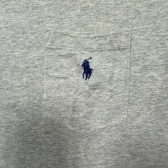 Polo Ralph Lauren T-Shirt Mens L Heather Gray Pocket Cotton PONY Classic Preppy