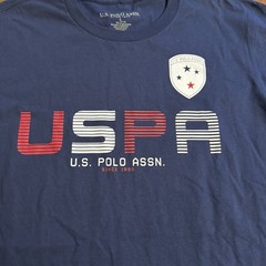 U.S. Polo Assn USPA Graphic T Shirt Navy Blue Logo Crest Men’s Large
