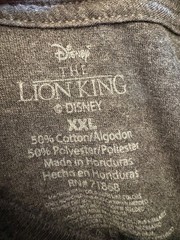 Disney The Lion King T-Shirt Graphic Tee Size XXL Gray