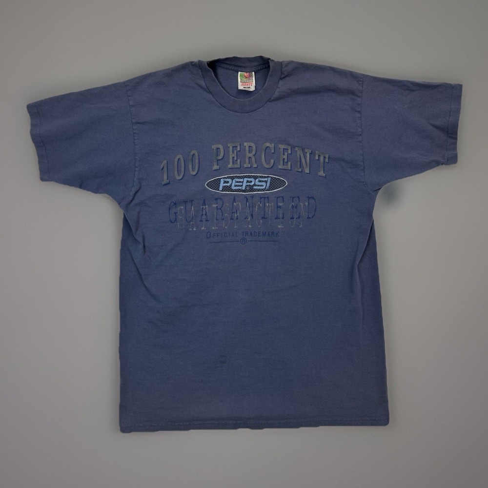 Vtg 100 Percent Guaranteed Pepsi T-Shirt Made USA 1990’s Single Stitch Men’s XL