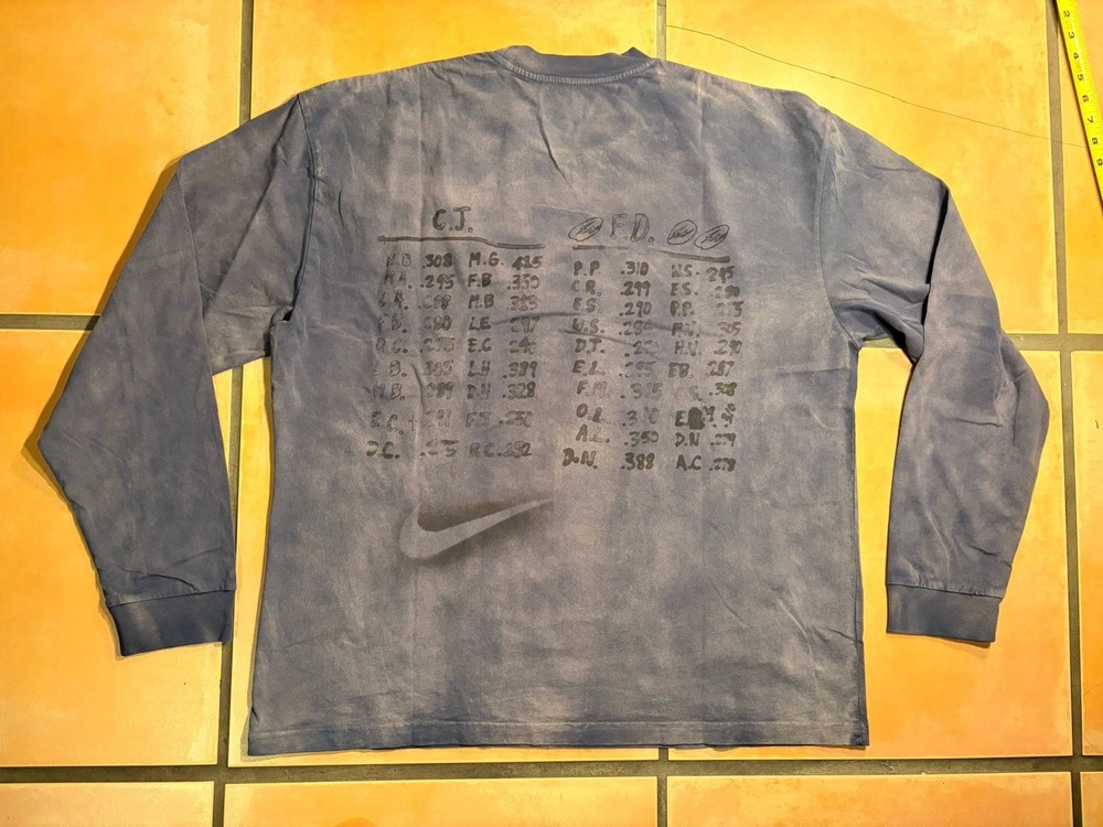 Travis Scott Cactus Jack Blue Fragment Nike Houston To Ise Mie LARGE Long sleeve