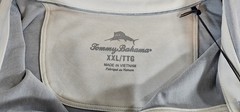 NEW TOMMY BAHAMA SHORELINE SURF POLO SHIRT GRAY KNIT MENS SIZE XXL L/XL TENCEL
