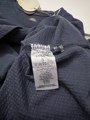 Common People T Shirt Men’s XL Ottoman Texture navy blue Short Sleeve NWT S