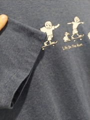 VTG To The Edge Prime Cut Tees Life On The Run. T-Shirt Medium Navy Anime Dogs