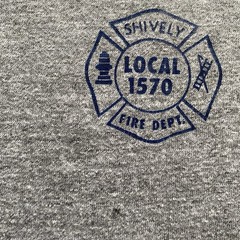 Vintage Tri Blend T Shirt 80s Medium Gray Rayon Shively Fire Kentucky Russell