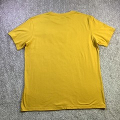 Fjallraven Mens Logo T-shirt Ochre Yellow Organic Cotton Blend Size XL NWT