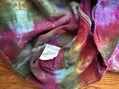Custom Tie Dye On Henley Shirt Size XL