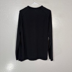 Public Rec Henley Shirt Mens Large Black Long Sleeve Pima Tencel Stretch Tee Top