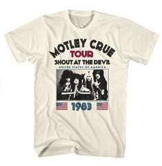 Motley Crue SATD83 Natural Adult T-Shirt