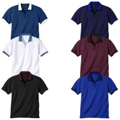 New Mens Polo Shirt T-Shirt Top Short Sleeve Contrast Colours S M L XL PL05