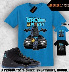 Shirt Matching AJ 11 Gamma Blue 2025 Match Sneaker MJ Back to the Money T-Shirt