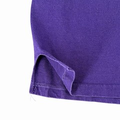 Vtg Purple Cotton T Shirt Lined Sleeves Neck Crew Mens Sz XL Made USA