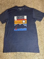 New Mens ORVIS Blue Tee Shirt Size XLarge
