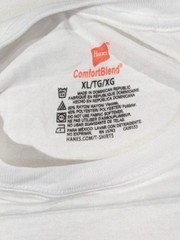 Hanes Mens ComfortBlend White T-Shirt size XL Rayon & Polyester Blend NWOT