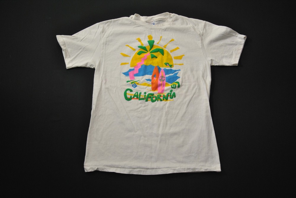 VTG California Shirt 90s Beach Sunset Sun Hanes L Large 11223S