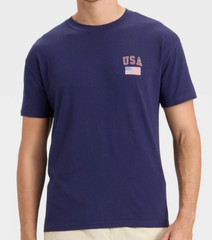 Crewneck NAVY Blue USA flag print Soft feel Goodfellow Cotton Blend M or XXL
