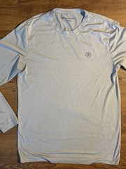 Travis Matthew Size S Long Sleeve Performance T-Shirt Gray Heather Crew Neck