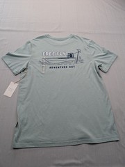 New Free Fly Lazy Tides Pocket Tee Mens Size Small TShirt Green