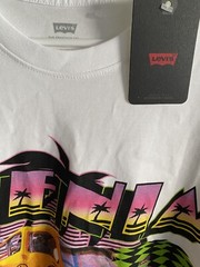 Levi’s Mens Dune Buggy White T-shirt Short Sleeve Large Pismo Beach