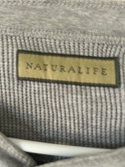 Natural Life Thermal Shirt Men’s XL Gray Gray Cotton Blend Ribbed Waffle Knit
