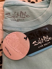 salt life t shirt cyan (color between green and blue) size medium