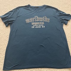 World Wide World Graphic T-Shirt blue Streetwear 2003 Print Men’s XL Y2K style