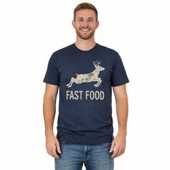 Mens Fast Food T Shirt Funny Deer Hunting Season Novelty Graphic Tee
