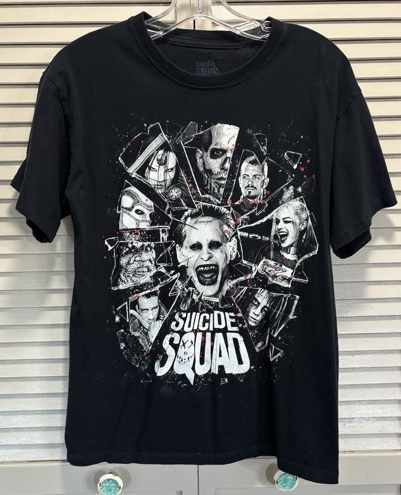 Suicide Squad Characters Graphic Print Tshirt Black/White Size M DC Comic