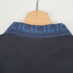 Fendi Mens Blue Cotton Polo Shirt Size L
