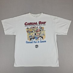 Vintage United Cerebral Palsy Casual Day Shirt Mens XL White St. Louis Cartoon
