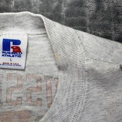 Vtg 90s Tennessee Volunteers T Shirt L Russell Athletic Back Print Distressed