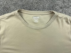 Kirkland Signature Shirt Mens 2XL Beige Pima Cotton Crew Neck Tagless Basic