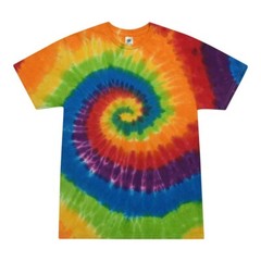 Multi-Color Rainbow New Tie Dye T-Shirts, Kids and Adult S to 5XL, Cotton 100%