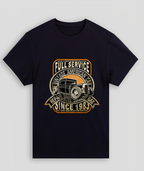 Classic Car Garage Graphic T-Shirt Retro Automotive Enthusiast Tee
