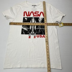 NASA Space Shuttle Astronaut USA Graphic T Shirt Men’s M Medium White