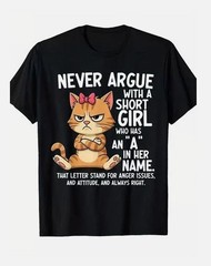 Funny Cat Heavy Cotton Black T Shirt JJ06