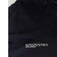 Pangaia T-Shirt Medium Black Organic Cotton SeaCell Minimalist Sustainable Earth