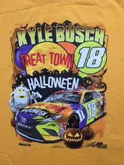 Kyle Busch Joe Gibbs Racing Team Collection M&M’s Treat Town T-Shirt Mens Sz 3XL