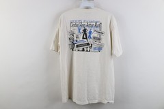 Vintage Y2K Mens Large 2005 Dexter Ann Arbor Run Short Sleeve T-Shirt White