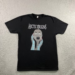 Arctic Origins Graphic T Shirt Black Men Medium Streetwear Band Face Grunge