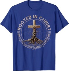 Rooted in Christ Shirt, Jesus Shirts, Christian Cross T-Shirt