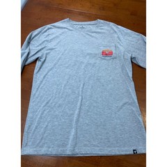 Birddogs Long Sleeve T-Shirt Mens Large Gray Pocket Sunset Graphic Tee