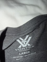 Vortex Men’s L Gray Graphic Logo Crew Neck Short Sleeve Cotton Blend T-Shirt