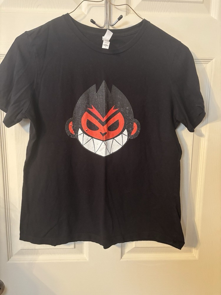 RWBY Ruby Rose Emblem T-Shirt Black Short Sleeve Anime Rooster Teeth Size L