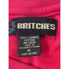 Britches Mens XL Red Long Sleeve Combed Cotton Henley Shirt 3 Button causal