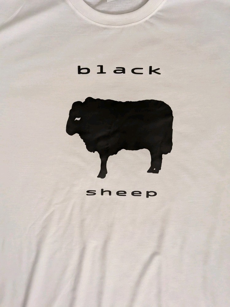 Men’s 2XL Or Women 3XL White T-shirt With BLACK Graphics COTTON MADE USA