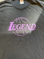 Kobe Bryant Legend 1978-2020 Memorial T-Shirt Bayside Made in USA Black Men’s