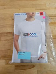 M / MEDIUM 3 PACK WHITE – 32 Degrees Cool Men’s Short Sleeve T-Shirts Crew Neck
