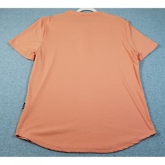 JMIERR Henley Shirt Men’s XL Orange Ribbed Short Sleeve Casual Tee Stretch Knit