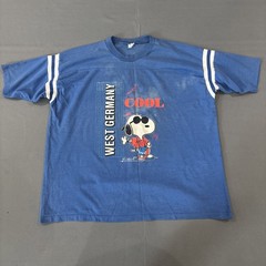 Vintage 70s Snoopy Joe Cool West Germany Ringer T-Shirt Jersey Artex XL Schulz